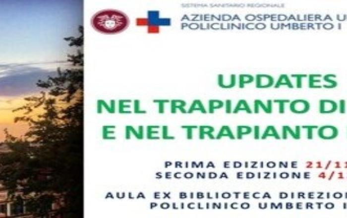 Evento "UPDATES NEL TRAPIANTO DI FEGATO E NEL TRAPIANTO DI RENE"