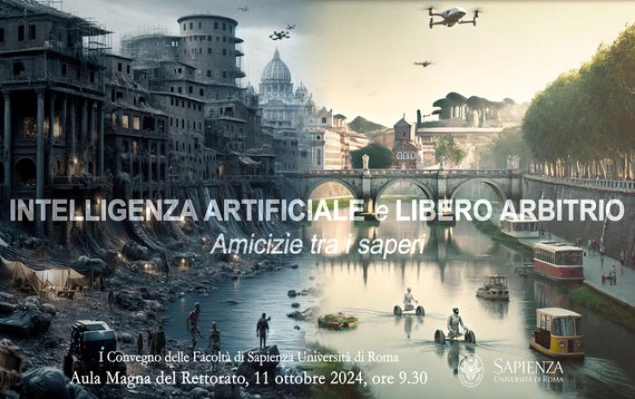 Convegno delle Facoltà Sapienza: INTELLIGENZA ARTIFICIALE E LIBERO ARBITRIO - 11 ottobre 2024