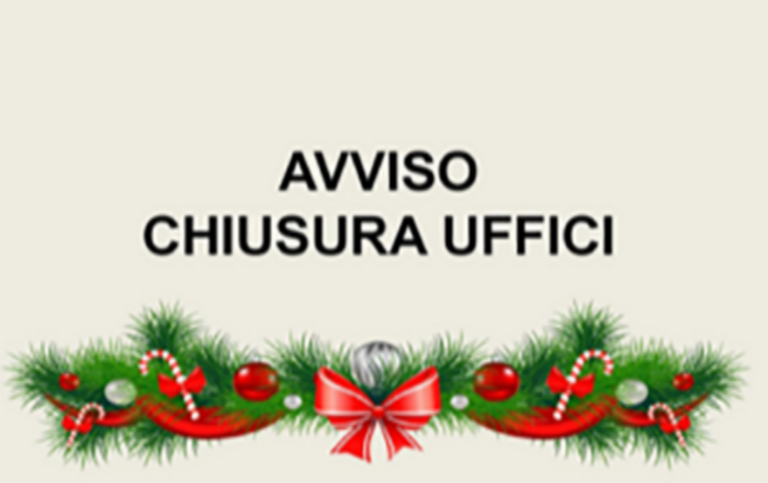 Chiusura Uffici Facoltà di Medicina e Odontoiatria - dal 24/12/2024 al 31/12/2024